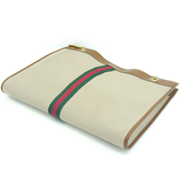 GUCCI Raja Tiger Head Chain Large Tote Bag Beige 537219 - Picture 4 of 10